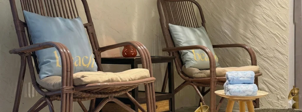 Relaxation chairs at Beach Spa Social