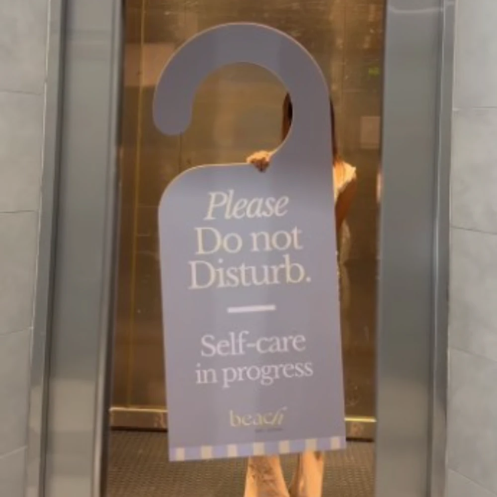 Do not disturb sign - self-care in progress