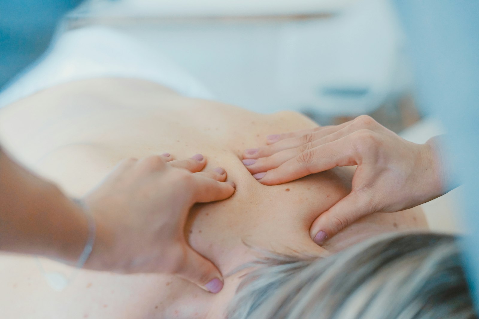 Back massage relieving tension